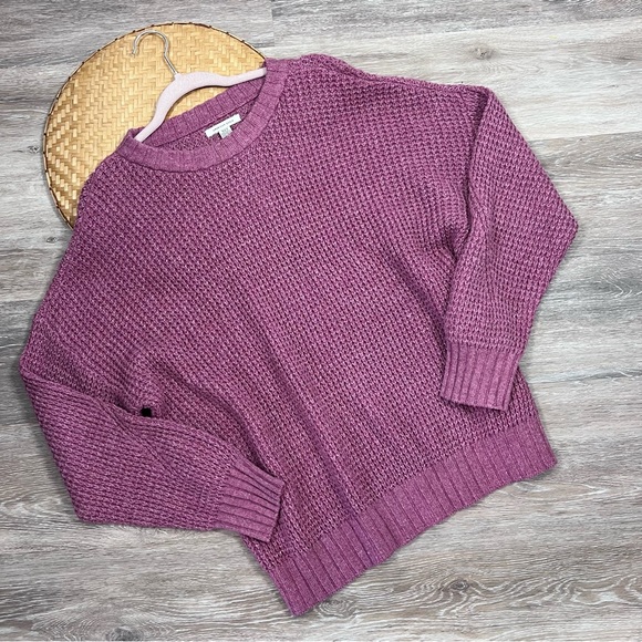 American Eagle Outfitters Sweaters - American Eagle pink oversized waffle knit sweater